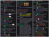 Some of the responses to Tate and Ross's conversation (Image via Adin Ross/Twitch)